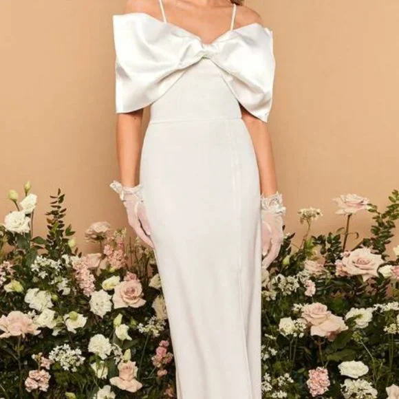 SHEIN | Dresses | Shein Belle Pc Cold Shoulder Ruched Bust Split Thigh Wedding Dress | Poshmark SHEIN | Dresses | Shein Belle Pc Cold Shoulder Ruched Bust Split Thigh Wedding Dress | Poshmark